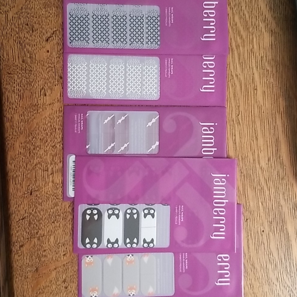 LOT of 5 Jamberry Sheets, partially used